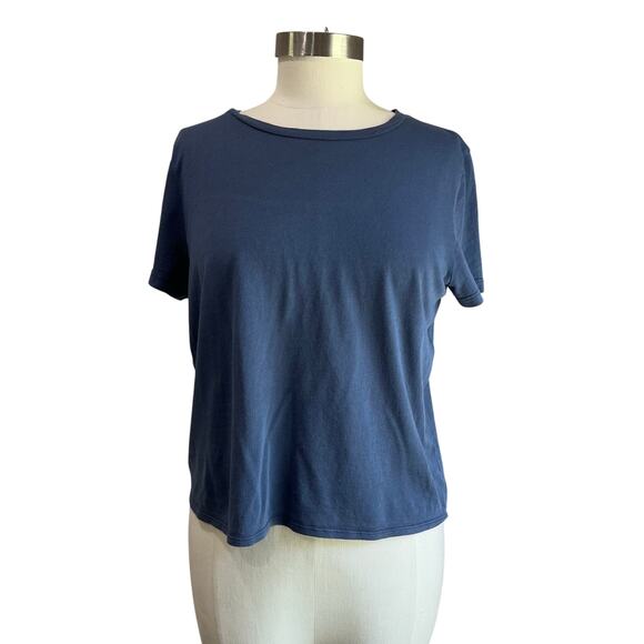 Aerie Blue Embroidered Back "Beach Bound Lightweight T Shirt Size Large - Picture 2 of 6